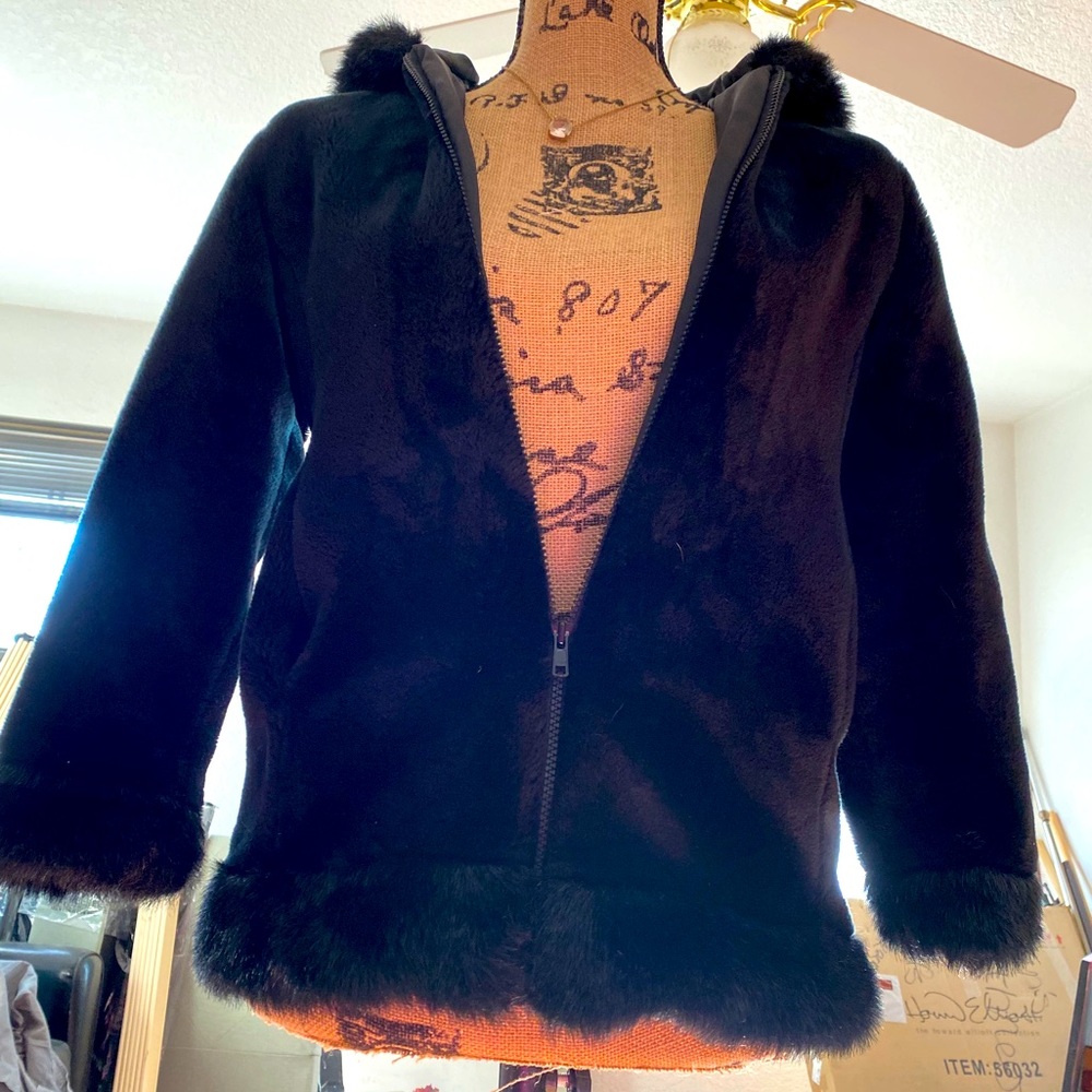 *Black Rothchild Faux Fur Jacket*
